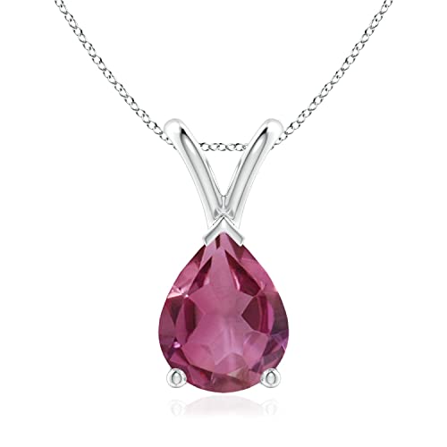 Angara Natural Pink Tourmaline Solitaire...