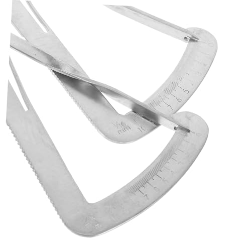 Calibrador de acero inoxidable 2 piezas para joyería, medición interna y de grosor con calibrador triangular para trabajos detallados precisos miniatura 3