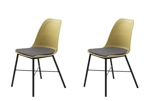 Sedie da Pranzo Senape Taglia Unica giallo
