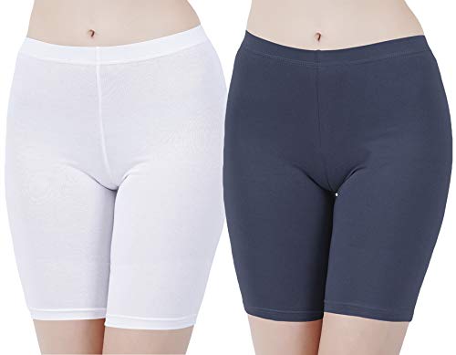 Image of Buy That Trendz Cotton Lycra Tight Fit Stretchable Cycling Shorts Womens | Shorties for Active wear /Exercise /Workout /Yoga /Gym /Cycle /Running Red Grey Combo Pack of 2