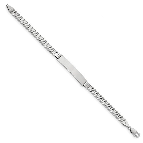 Sonia Jewels 14k White Gold Cuban Link ID Bracelet #TOP25
