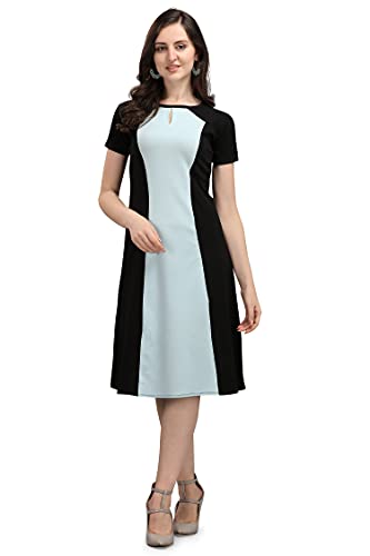Image of PURVAJA Women's Fit & Flare Knee-Length Dress