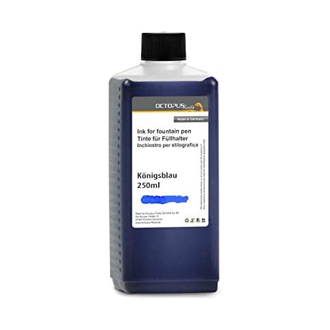 Octopus Füllhaltertinte in praktischer Nachfüllflasche,Schreibtinte für Füllhalter,Füllertinte,Kalligraphie Tinte in Königsblau löschbar 250ml Cover