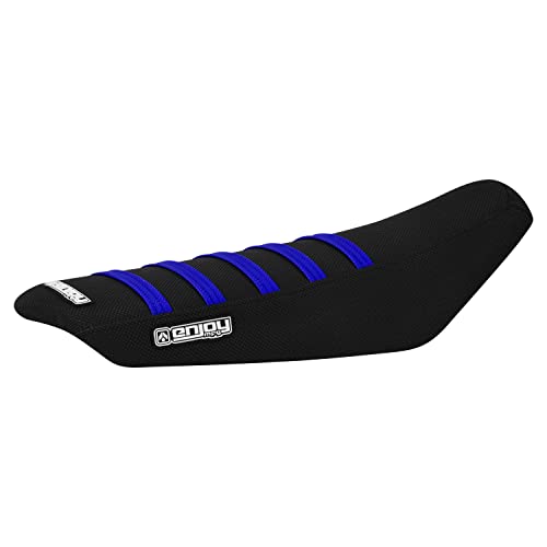 Enjoy Mfg Ribbed Seat Cover - Compatible Fit for Talaria Sting Electric Motorcycle #362 (Black w/Blue Ribs)
