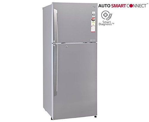 Image of LG 335 L 4 Star Frost Free Double Door Refrigerator(GL-U372JPZL, Shiny Steel, Inverter Compressor)