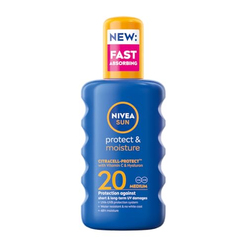 Nivea Sun Protect and Moisture Moisturising 20 Medium Sun Spray, 200 ml