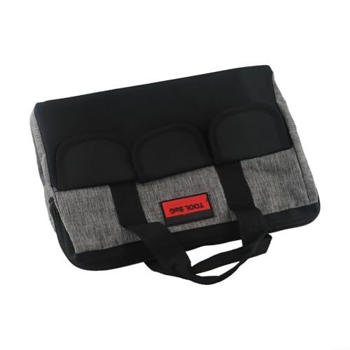 Bolsa de herramientas fuertemente reforzada para electricistas, tela Oxford 600D con características impermeables y diseño espacioso (16 pulgadas)