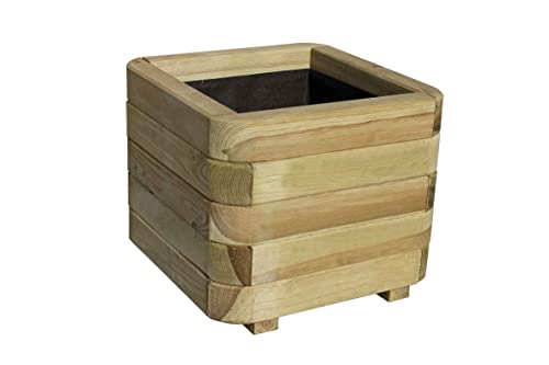 AVANTI TRENDSTORE - Hannes - Fioriera in Legno Massiccio Adatto per Il Balcone/Giardino, Ideale per Fiori e Decorazioni. fioriera da Esterno Legno. Disponibile in Diverse Misure (45x35x45 cm)