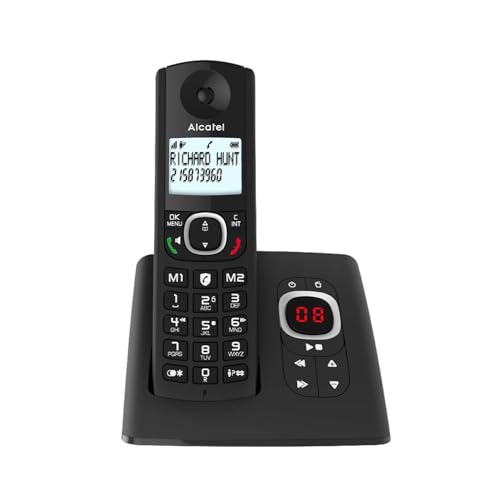 ALCATEL F530 Voice - Téléphone Fixe Sans Fil DECT Avec Répondeur - Grand Écran Rétroéclairé - Mains Libres - Fonction Blocage Des Appels - 2 Touches De Mémoires...