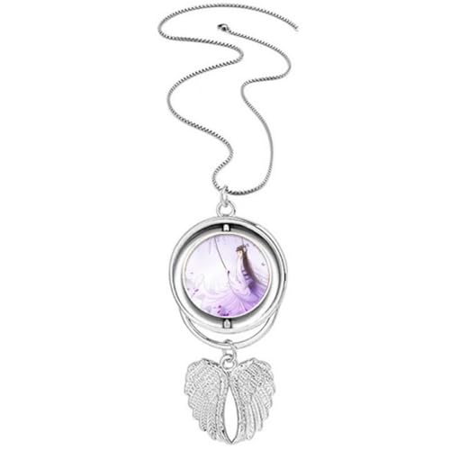 Collier ailes d'ange rotatif style chinois sous glycine anti-stress pour calmer l'anxiété