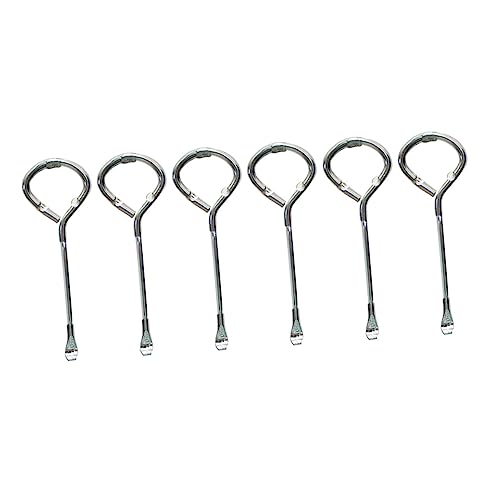 HOLIDYOYO Paint Can Opener Key Bottle Opener 6 Piece Set Rustproof Compact for Paint Cans Bottles
