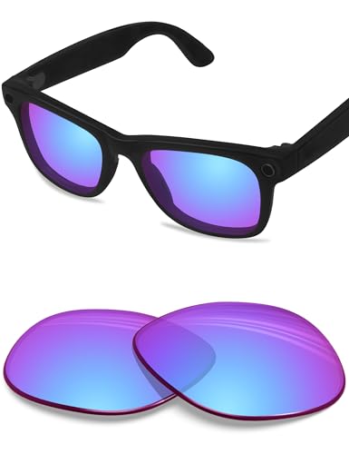 Image of BLAZERBUCK Photochromic Replacement Lenses Compatible with Ray-Ban Meta Wayfarer RW4008 | RW4012 (Gen 2) 53mm Smart Glasses