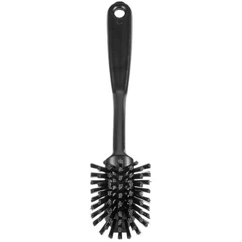 Image of Dish Brush with Scraper Edge 280mm - Medium Bristles - Black - Food Grade FDA Compliant