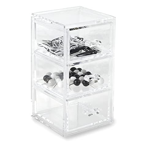 Huang Acrylic Stapelbare Truhe mit 3 Schubladen Cover