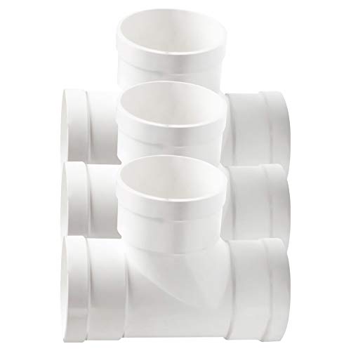 XFentech Accesorios de Tubería en Forma de T - Conectores de Tubería de PVC de 3 Vías para Conectar Tuberías, 40mm