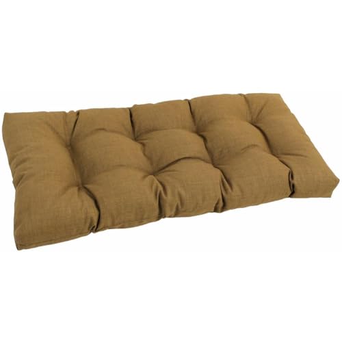 Tufted & Reversible Outdoor Cushions for Patio Furniture | Weather, Fire, Fade & UV Resistant Loveseat/bench Cushion | Rectangle Shape, 42'' W X 19'' D X 5'' Size & Brown Color