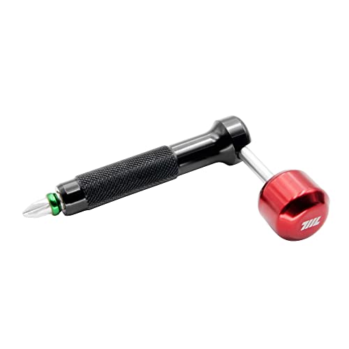 Image of 711L Lollipop Bit Driver - Pocket EDC Screwdriver with Retractable Lever for Extra Torque - Interchangeable 1 /4 inch Hex Bit Driver (Aluminum Black)