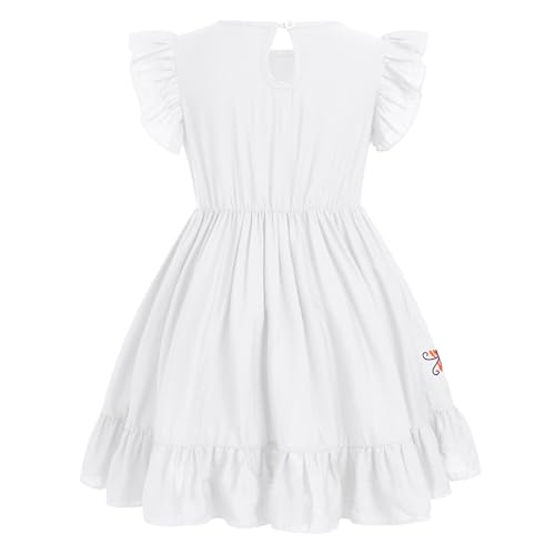 Baby Girls Mexican Ruffle A-Line Dress Toddler Kids Floral Embroidered Peasant Traditional Ethnic Wear Clothes2