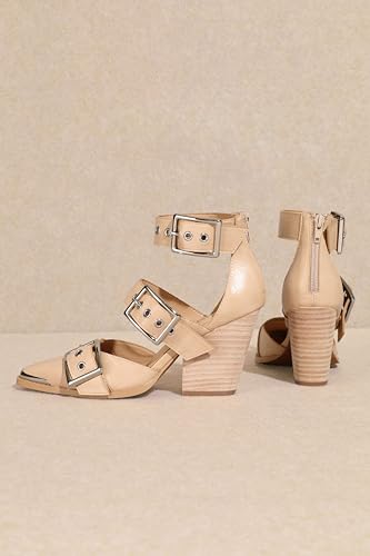 Mi.iM Hendrix Chunky Heel Buckle-on Pointed Toe Sandals3