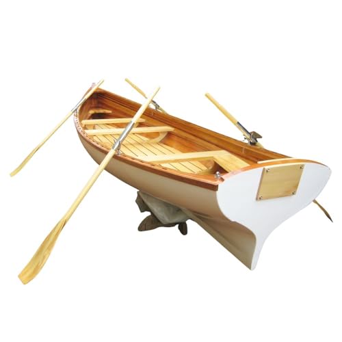Old Modern Handicrafts Wooden Whitehall Row Boat with Composite Reinforcement & Gelcoat (204L x 53.1W x 29.9H) – Handmade Nautical Décor Gift
