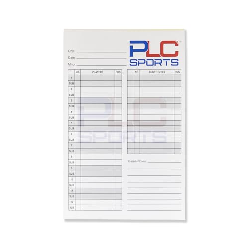 PLC Sports Baseball Softball Lineup Cards | 4 Part Carbon Copy | 5.5