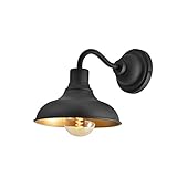 JCHAL Gooseneck Front Porch Wall Light, Rustic Farmhouse Wall Sconce, Outdoor & Indoor Wall Mount Ba
