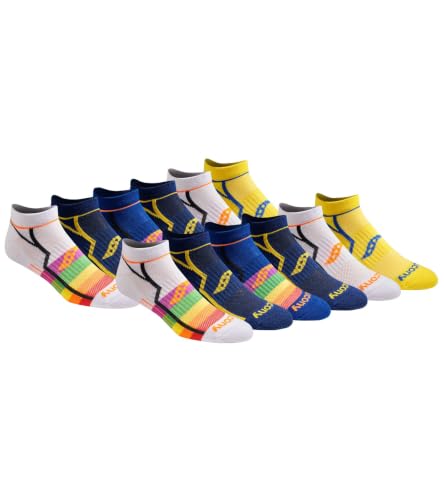 Image of Saucony Men's Rundry Bolt Performance No-show Socks, Available in M-xxl (6, 12, 18 Pairs)