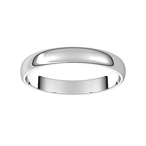 Jewels By Lux Custom Engravable 10K 14K or 18K Rose White or Yellow Gold 925 Sterling Silver or Platinum Half Round Half Round Ultra Light Comfort Fit Classic Wedding Ring Band For His and Hers3