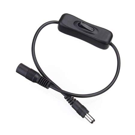 Davitu Electrical Equipments Supplies - KZKRSR Electrical Wire Switch Controller with Female and Male DC 12V Power Connector Plug Cords Switch for LED Strip Light CCTV - (Color: Black)
