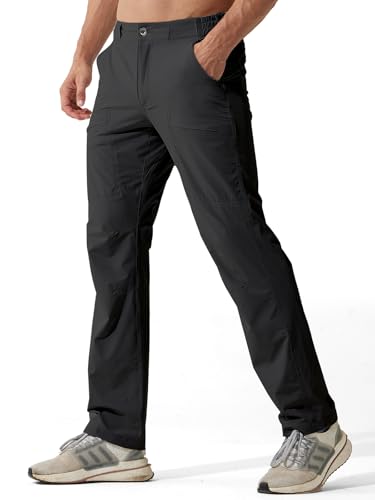 FREE SOLDIER Men's Outdoor Cargo Hiking Pants with Belt Lightweight Waterproof Quick Dry Tactical Pants Nylon Spandex - Image 3