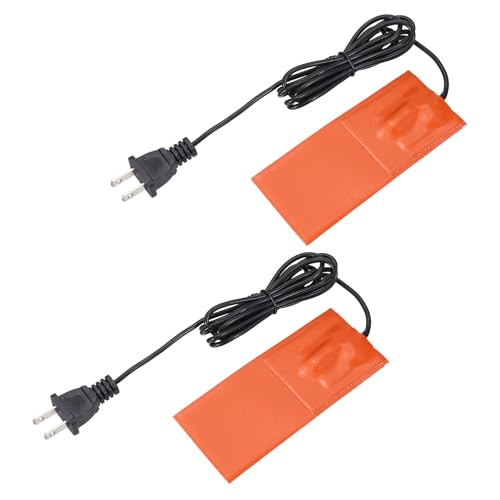 MECCANIXITY Silicone Heating Pad, 120V 50W Car Engine Block Oil Pan Heater Heater Strip for Constant Temperature 127mm x 54mm, Pack of 2