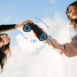 Vanzon Bluetooth Speakers V40 Portable Wireless Speaker V5.0 with 24W Loud Stereo Sound, TWS, 24H Playtime & IPX7 Waterproof, Suitable for Travel, Home and Outdoors-Black