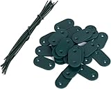 DVAURLIAN Sichtschutz Befestigungsset, Wetterfestes PVC Befestigungsklammern, Befestigungskit für Sichtschutzmatten (26, Grün)