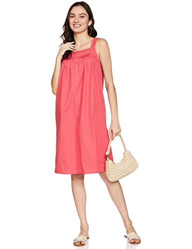 Image of Amazon Brand - Eden & Ivy Women's Cotton Knee Length Sleeveless Nighty