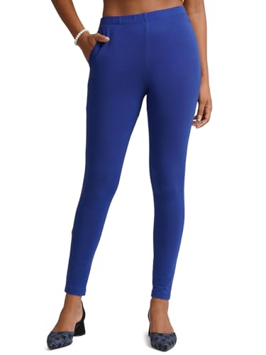 Image of ONE SKY Women Full Length Leggings | Cotton Modal Spandex Blend | High Waist Stretchable & Bio-Washed Fabric | Colour-Lock Technology | Comfortable Leggings for Women