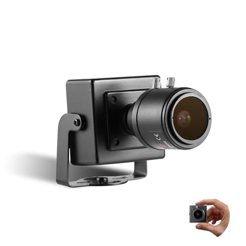 REVODATA Mini Caméra IP PoE 5MP, Ultra HD 2880x1620P 2.8-12mm Zoom Camera, Caméra réseau compacte pour la sécurité intérieure, P2P Visualisation à...