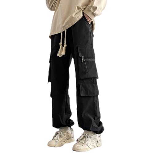 for Man Summer Fall Loose Fit Waterproof Straight Leg Plain Long Leg Trousers Pants Mens 2025 Trendy