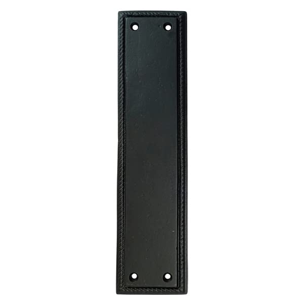 “Marsena” Georgian Black Antique Iron Push Plate (Black Powder Coated Finish) - Supplied as 1 Piece Per Pack-image-16