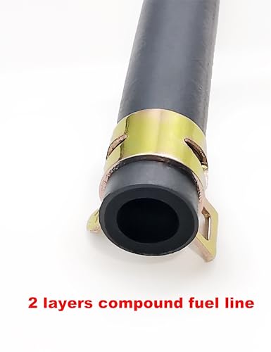 Image of 10 Feet 1 /5 Inch ID 5.5mm Fuel Line Hose Gas Line 95001-55008-60M | for ATV Quad Pit Dirt Bike Go Kart Mini Bike ATV Generator Small Engines w / 20 Clamps
