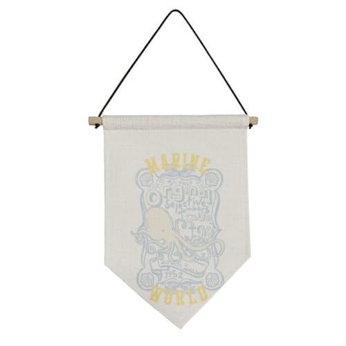 Drapeau en toile pieuvre colorée déco murale marine chic
