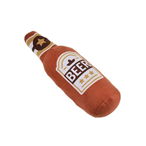 Brinquedos para cães com barulho, garrafa de vinho, brinquedo de pelúcia para cães com tecido macio