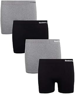 Reebok Girls Active Seamless Cartwheel Shorts (4 Pack), Black/Grey, Medium / 8-10