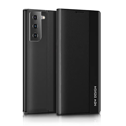 2022 Update Handyhülle für Samsung Galaxy S21 FE 5G Hülle, PU Leder Kickstand Flip Handytasche, mit [Standfunktion] Galaxy S21 FE Hüllen, 360° Stoßfest Schutzhülle für Samsung S21 FE 5G Case Cover Cover