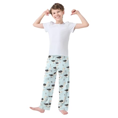 senya Geese Grass Blue Long Pajama Pants Bottoms Soft Sleepwear with Pockets2