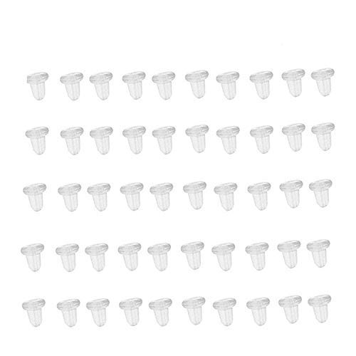 Navjai Transparent Rubber Earring Stoppers Backs Nuts Studs for Women - Pack of 50 Pieces (B0B71BQMN2) Amazon Price History, Amazon Price Tracker