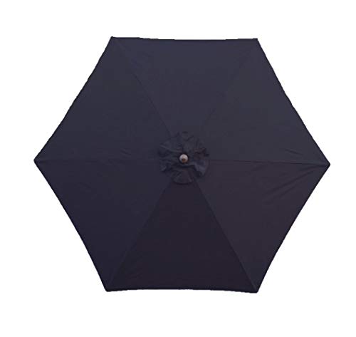 Formosa Covers 9ft Umbrella Replacement Canopy 6 Ribs in Dark Navy Olefin (Canopy Only)