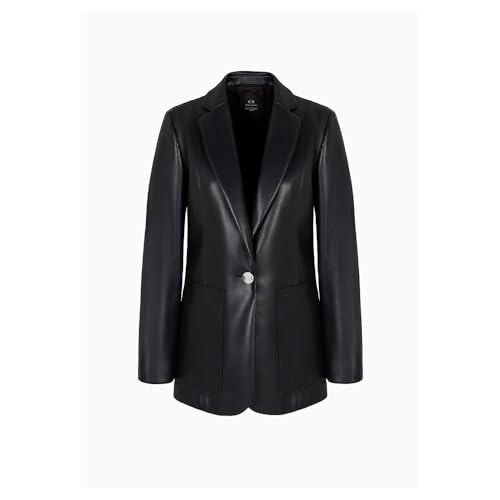 Armani Exchange Women's Faux Leather Single Button Blazer3
