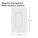 Lutron Maestro 8-Amp Multi-Location Companion Switch | Not for Standalone Use | MA-AS-LA | Light Almond