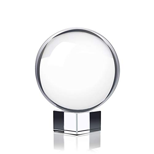 Preisvergleich Produktbild Alicer Kristallkugel, Foto Requisiten Glaslinse Kristallkugel, Home Clear Ornament Sphere Fotografie Display Sphere Dekoration Ornamente für Home Party Valentinstag und Show