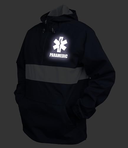 Smart People Clothing Paramedic Zipped Pocket Anorak with Reflective Decorations Front and Back2
